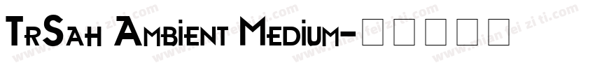 TrSah Ambient Medium字体转换